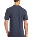 Port & Co PC54R mpany   Core Cotton Ringer Tee Hthr Navy/Navy back view
