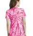 Port & Company LPC147V Ladies Tie-Dye V-Neck Tee Pink back view