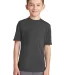 Port & Company PC381Y Youth Performance Blend Tee Charcoal front view