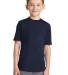 Port & Company PC381Y Youth Performance Blend Tee Deep Navy front view