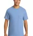 Port & Company PC61PT Tall Essential Pocket Tee in Light blue front view