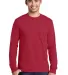 Port & Co PC61LSPT mpany   Tall Long Sleeve Essent Red front view
