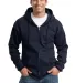 Port & Co PC90ZHT mpany   Tall Essential Fleece Fu Navy front view