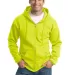 Port & Co PC90ZHT mpany   Tall Essential Fleece Fu Safety Green front view