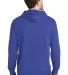 Port & Company PC098H Pigment-Dyed Pullover Hooded BlueIris back view