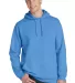 Port & Company PC098H Pigment-Dyed Pullover Hooded Blue Moon front view