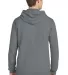 Port & Company PC098H Pigment-Dyed Pullover Hooded Pewter back view