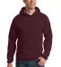 Port & Company PC90HT Tall Essential Fleece Pullov Maroon front view