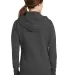 Port & Company LPC78ZH Ladies Core Fleece Full-Zip Charcoal back view