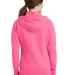 Port & Company LPC78ZH Ladies Core Fleece Full-Zip Neon Pink back view