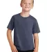 Port & Company PC450Y Youth Fan Favorite Tee Heather Navy front view