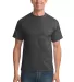 Port & Co PC55T mpany   Tall Core Blend Tee Dark Hthr Grey front view