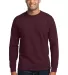 Port & Co PC55LST mpany   Tall Long Sleeve Core Bl Athletic Marn front view