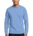 Port & Co PC55LST mpany   Tall Long Sleeve Core Bl Light Blue front view