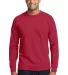 Port & Co PC55LST mpany   Tall Long Sleeve Core Bl Red front view