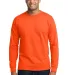 Port & Co PC55LST mpany   Tall Long Sleeve Core Bl Safety Orange front view