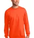 Port & Company PC90T Tall Essential Fleece Crewnec Safety Orange front view