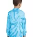 Port & Company PC147YLS Youth Tie-Dye Long Sleeve  Turquoise back view