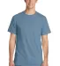 Port & Co PC099P mpany   Pigment-Dyed Pocket Tee Mist front view