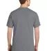 Port & Co PC099P mpany   Pigment-Dyed Pocket Tee Pewter back view