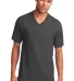 Port & Co PC54V mpany   Core Cotton V-Neck Tee Charcoal front view