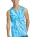 Port & Company PC147TT Tie-Dye Tank Top Turquoise front view