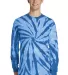 Port & Co PC147LS mpany   Tie-Dye Long Sleeve Tee Royal front view