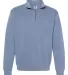 Comfort Colors Quarter Zip 1580 Sweatshirt Blue Jean front view