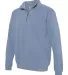 Comfort Colors Quarter Zip 1580 Sweatshirt Blue Jean side view