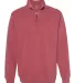 Comfort Colors Quarter Zip 1580 Sweatshirt Crimson front view