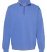 Comfort Colors Quarter Zip 1580 Sweatshirt Flo Blue front view