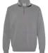 Comfort Colors Quarter Zip 1580 Sweatshirt Grey front view