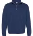 Comfort Colors Quarter Zip 1580 Sweatshirt True Navy front view