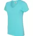 Comfort Colors 3199 Women's V-Neck Tee Lagoon side view