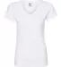 Comfort Colors 3199 Women's V-Neck Tee White front view