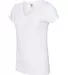 Comfort Colors 3199 Women's V-Neck Tee White side view