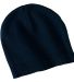 Port Authority CP95    100% Cotton Beanie in Navy front view