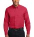 Port Authority TLS608    Tall Long Sleeve Easy Car in Red front view