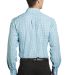 Port Authority S654    Long Sleeve Gingham Easy Ca in Green/aqua back view