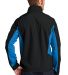 Port Authority J318    Core Colorblock Soft Shell  in Black/imp blue back view