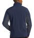 Port Authority J318    Core Colorblock Soft Shell  in Db nvy/bat gry back view