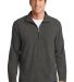 Port Authority F234    Heather Microfleece 1/2-Zip in Black char hea front view