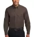 Port Authority S608ES    Extended Size Long Sleeve Coffee Bean/St front view