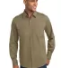 Port Authority S649    Stain-Release Roll Sleeve T Vintage Khaki front view
