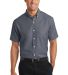 Port Authority S659    Short Sleeve SuperPro   Oxf in Black front view