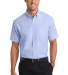 Port Authority S659    Short Sleeve SuperPro   Oxf Oxford Blue front view