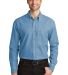 Port Authority TLS600    Tall Long Sleeve Denim Sh in Faded denim front view