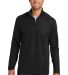 Port Authority K806    Pinpoint Mesh 1/2-Zip in Black front view