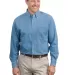 Port Authority S600    Long Sleeve Denim Shirt Faded Denim front view