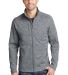 Port Authority F231    Digi Stripe Fleece Jacket in Grey front view